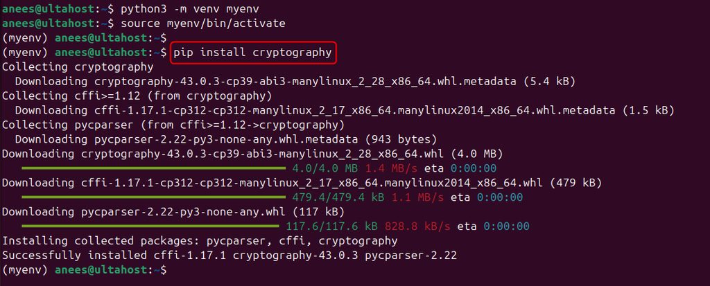 Installing in a virtual environment
