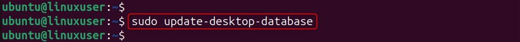 Updating the desktop database