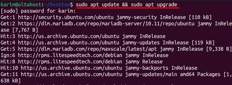 Updating the system