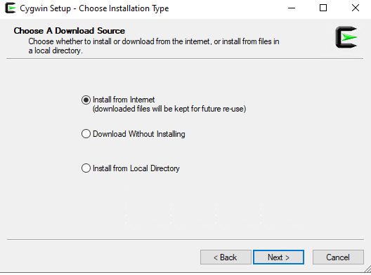 Choosing the installation type