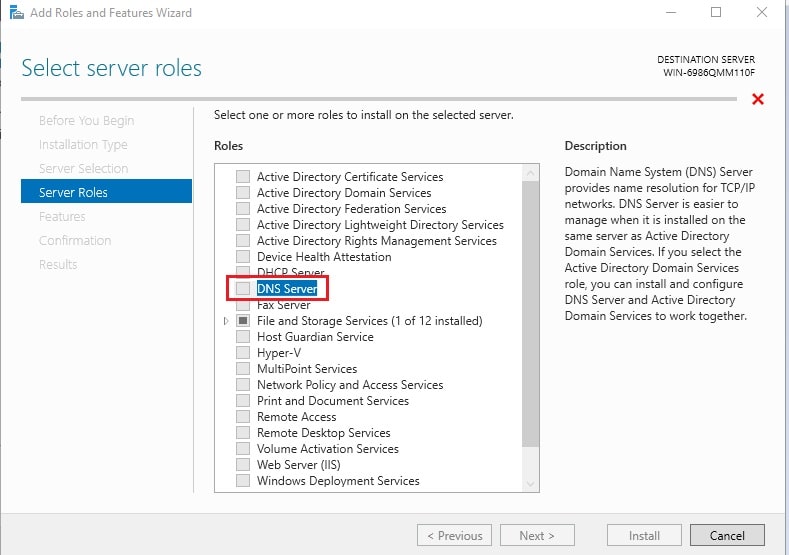 Screenshot: Tick DNS Server .