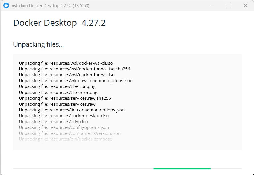 The Docker Desktop installer