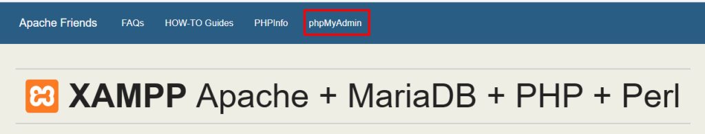 Apache and MySQL started in XAMPP