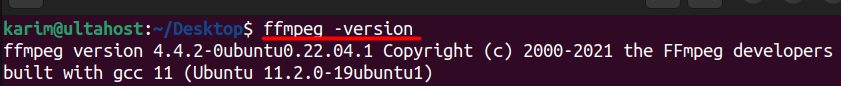 The FFmpeg version