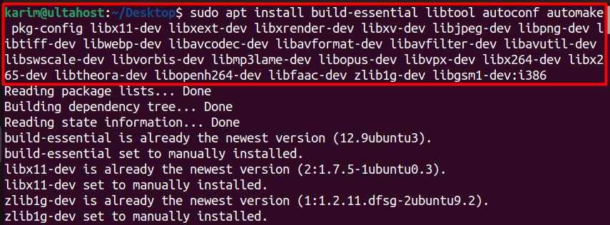 Installing the dependencies