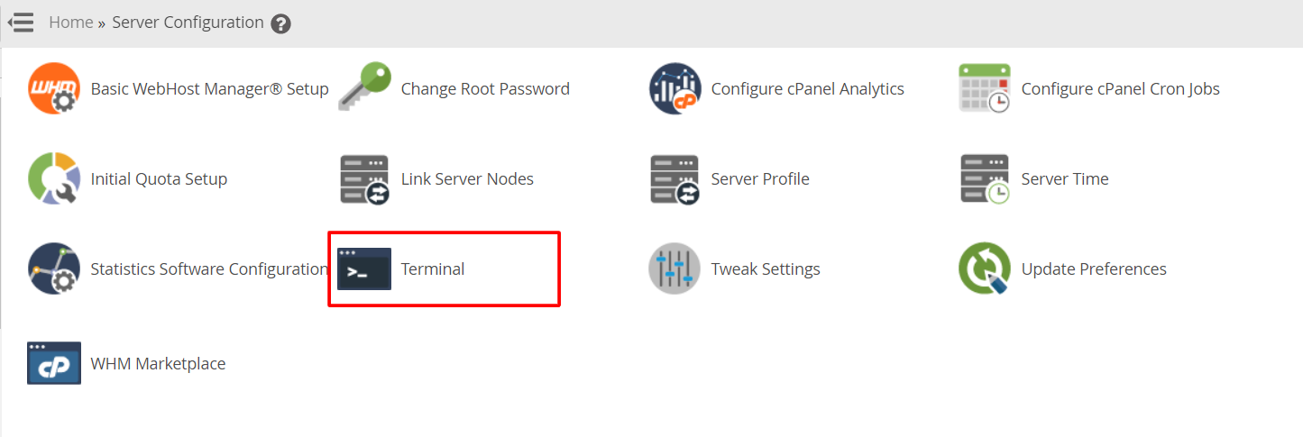 Screenshot: Log in to the server by SSH as root.