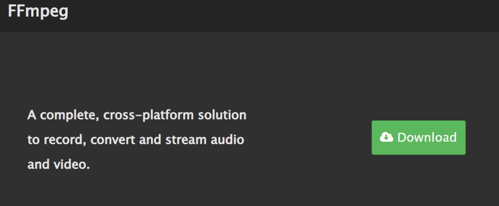 The FFmpeg website