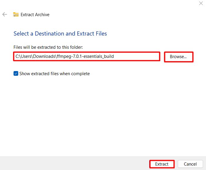 Extracting the files