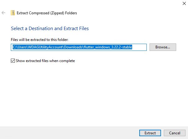 The Flutter folder