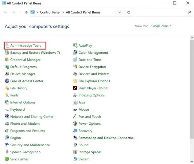 The Windows Control Panel