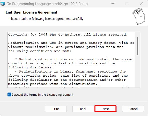 The end-user license agreement
