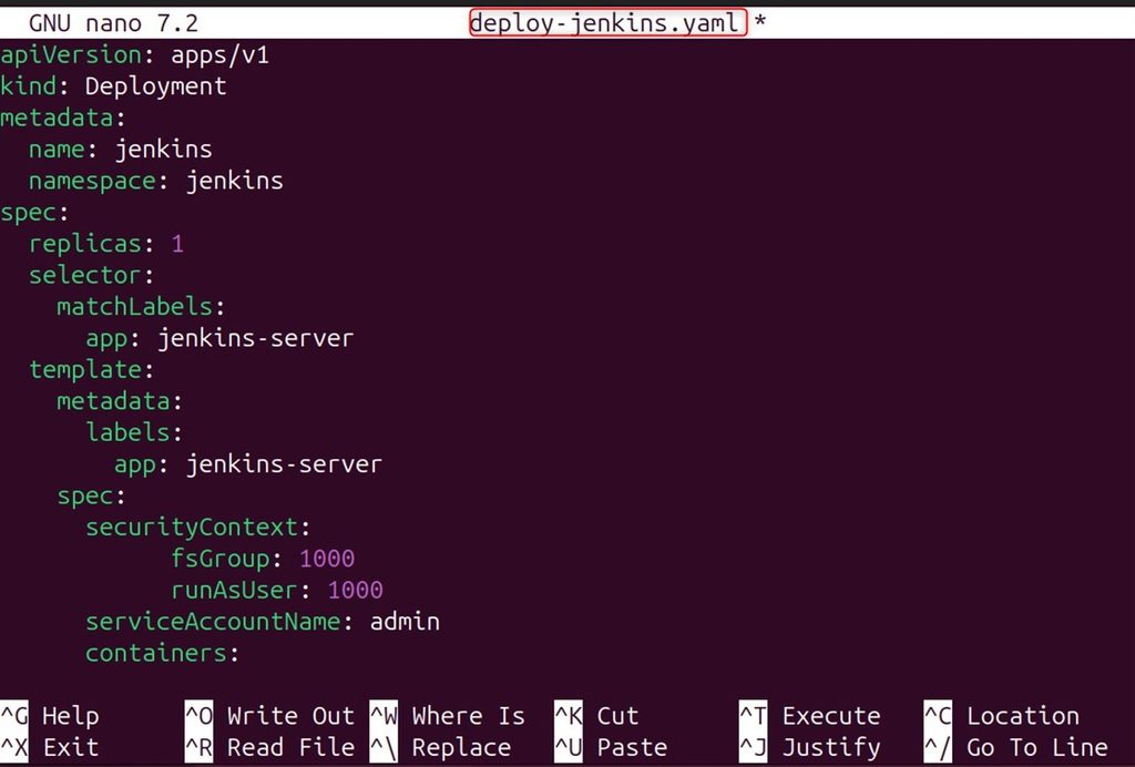 The deployment file