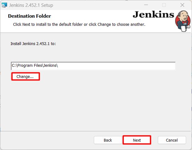 The Jenkins directory path