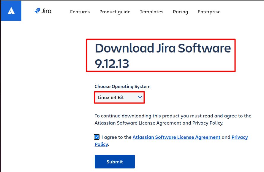 The Jira Software download page