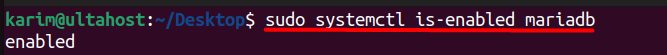 MariaDB is enabled