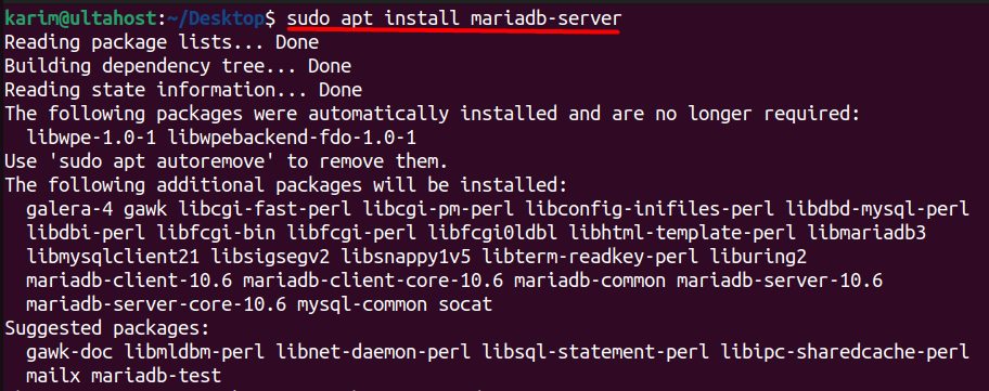 Installing MariaDB