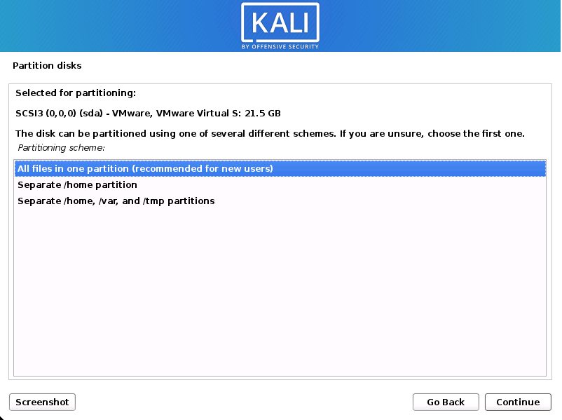 Choosing the partitioning scheme