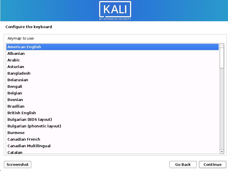 Selecting the keyboard