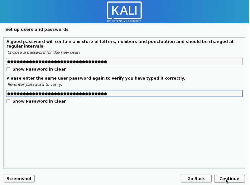 Setting the password