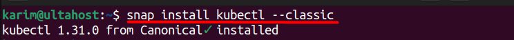 Installing kubectl with Snap