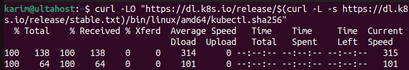 Downloading the SHA256 sum