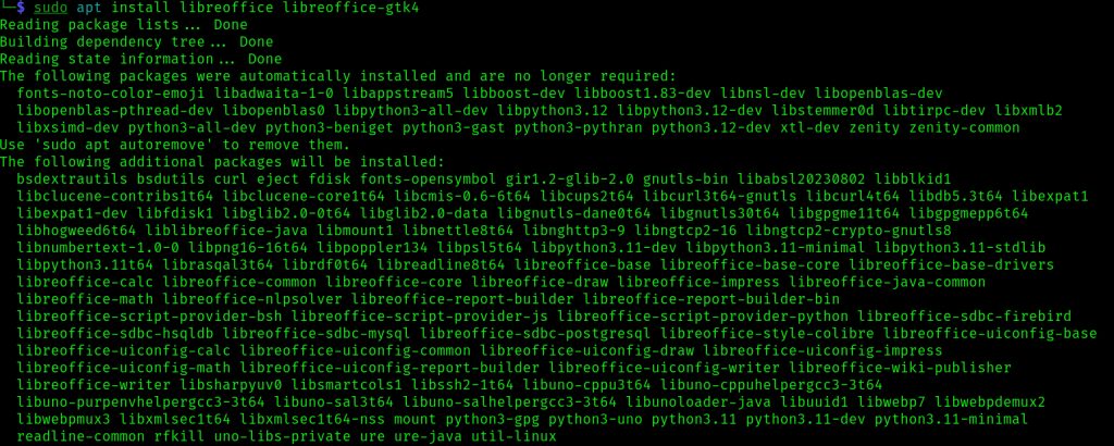 Installing LibreOffice