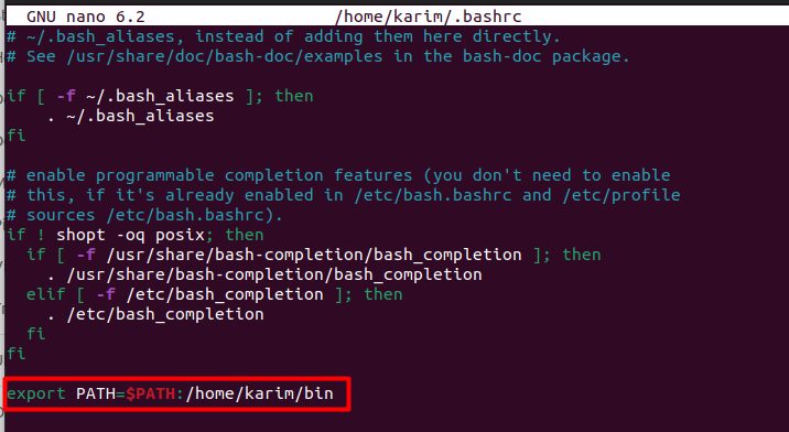 The bash aliases file