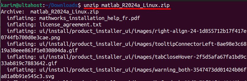 Unzipping the installer