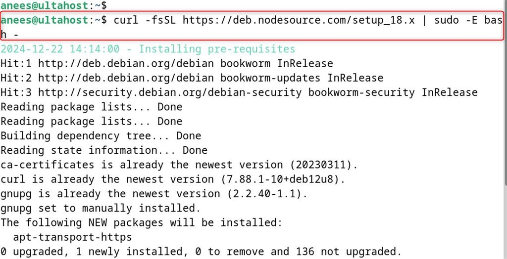 Adding the Node.js repository