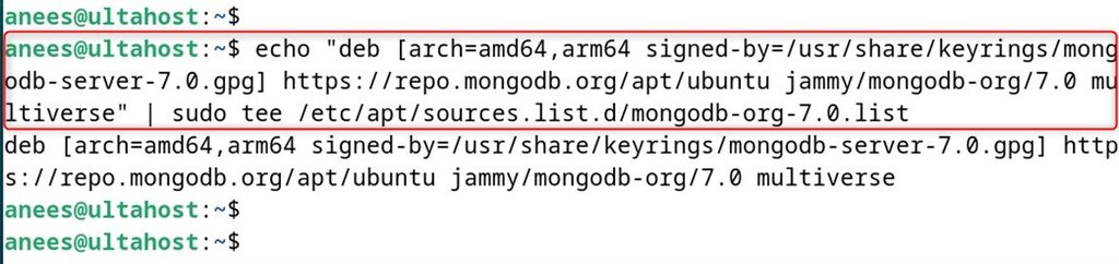 Creating the MongoDB source list