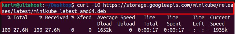 Downloading the Minikube package