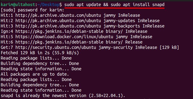 Installing snapd