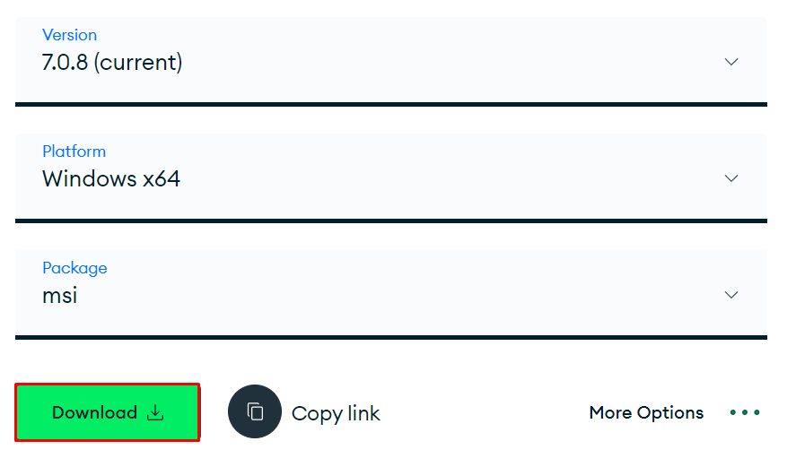 Downloading MongoDB