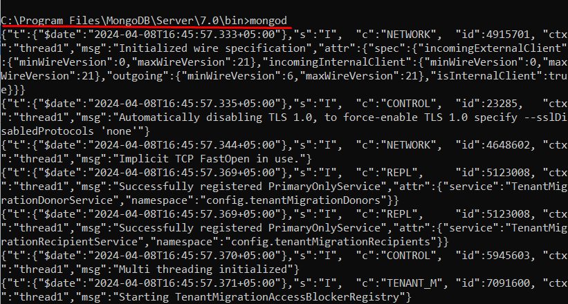 The MongoDB server running