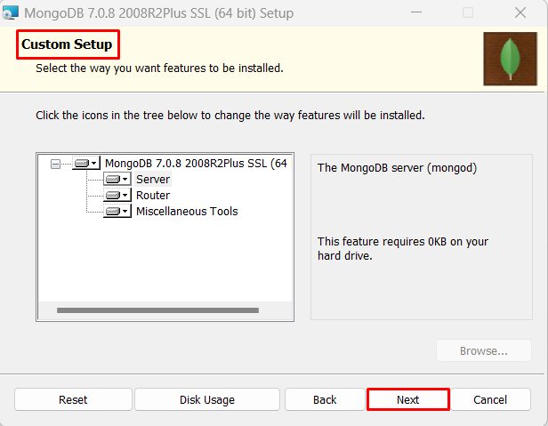 Custom service settings