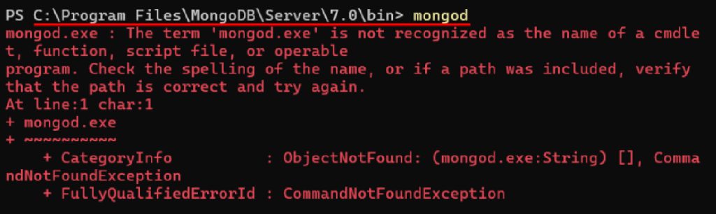 The MongoDB settings