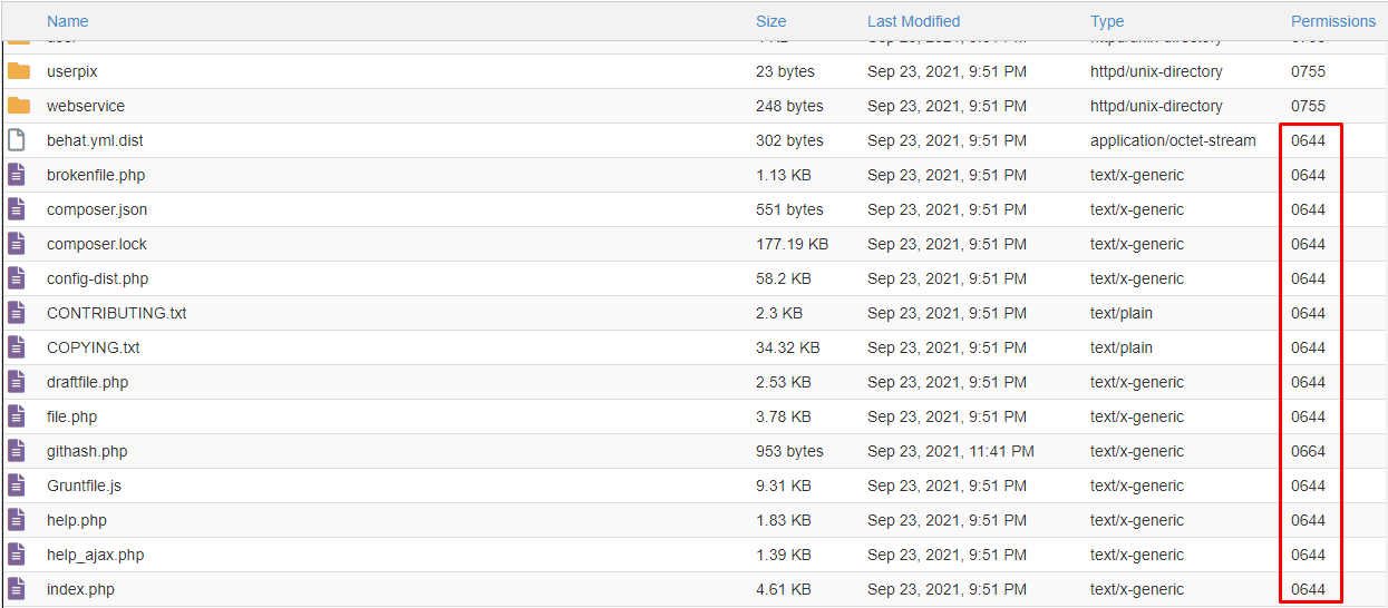 Screenshot: Create the data folder. Moodle needs a folder for uploaded files. Make it above public_htm