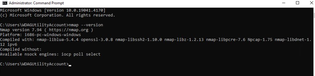 The Nmap version