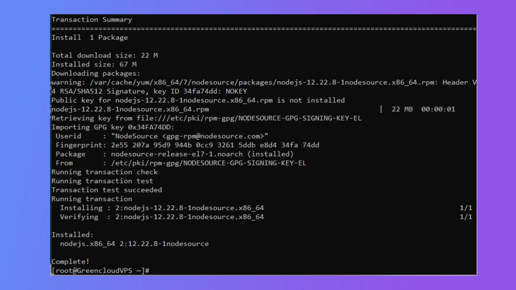 Adding the NodeSource repository