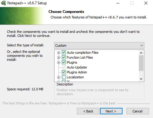 Choosing the components