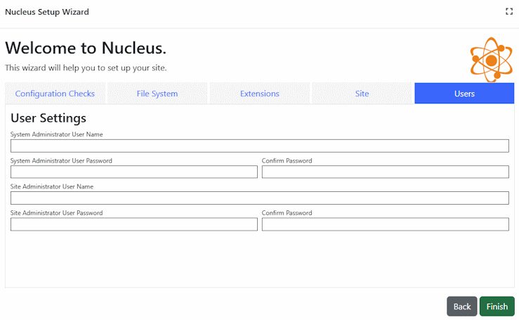 User settings