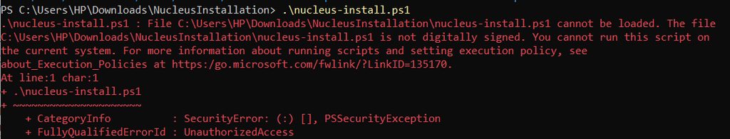 Running the install script