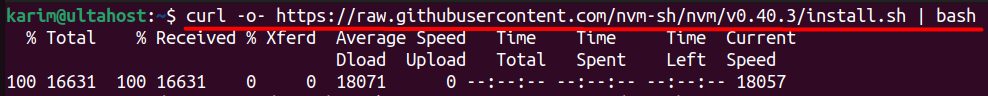 Installing nvm
