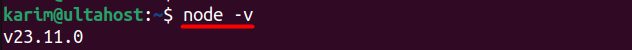 The Node.js version