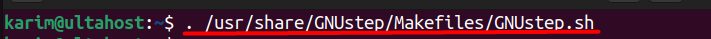 Sourcing GNUstep.sh