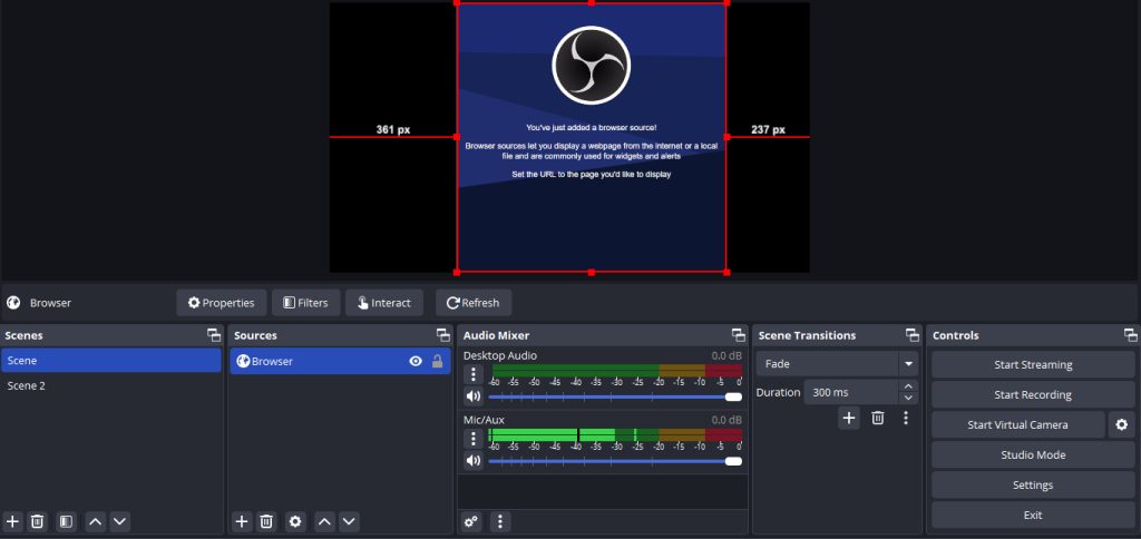 Setting up streaming in OBS