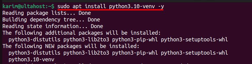 Installing python3-venv