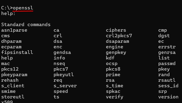 The OpenSSL commands
