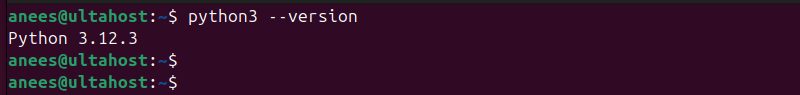 The Python version on Linux