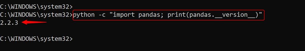 The pandas version
